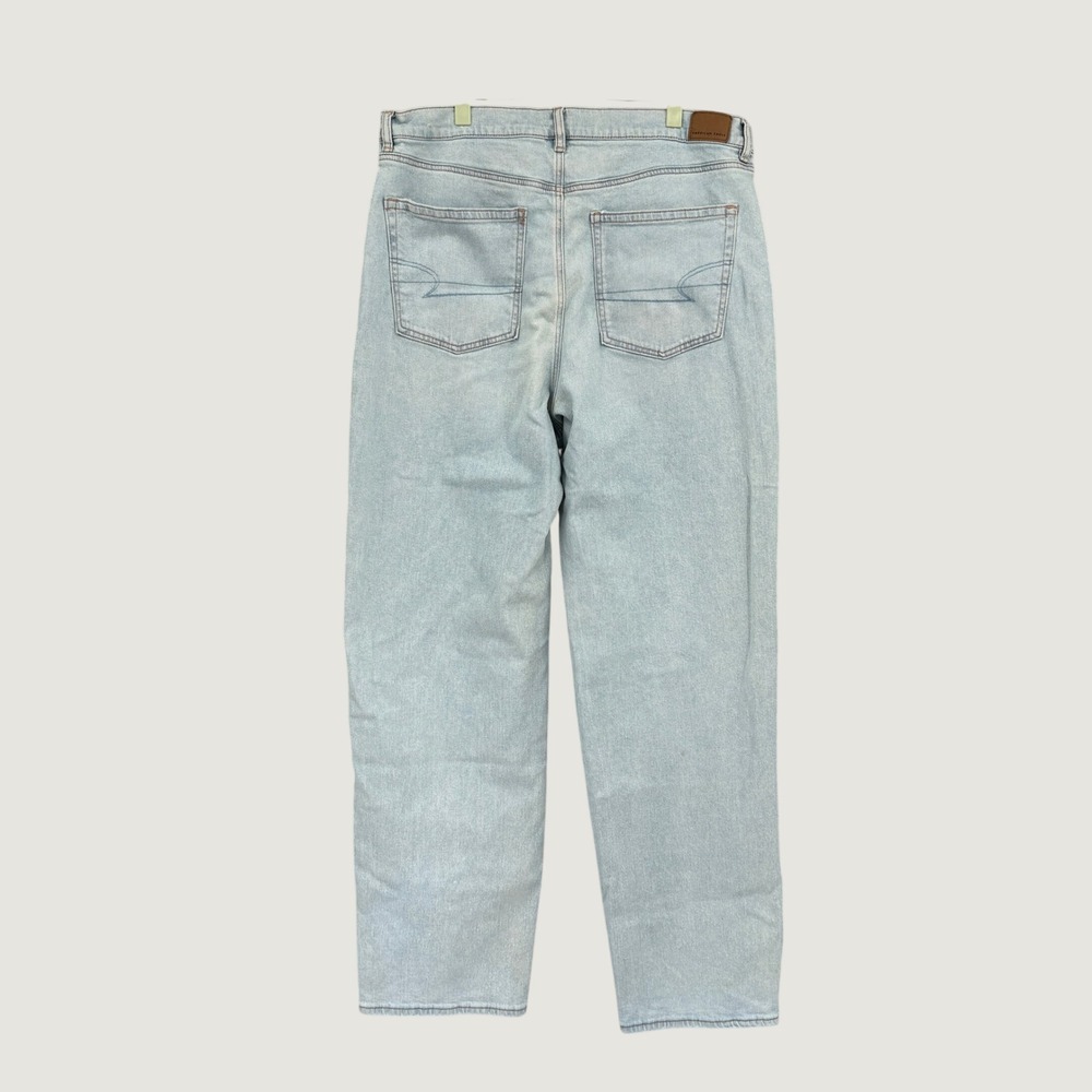 American Eagle Strigid Highest Rise Crossover Baggy Straight Jeans Size 18 Long - Picture 10 of 10